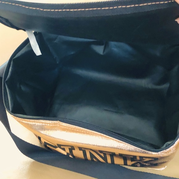 Victoria’s Secret PINK Metallic Cooler, Lunch Bag With Shoulder Strap, EUC - Picture 2 of 10